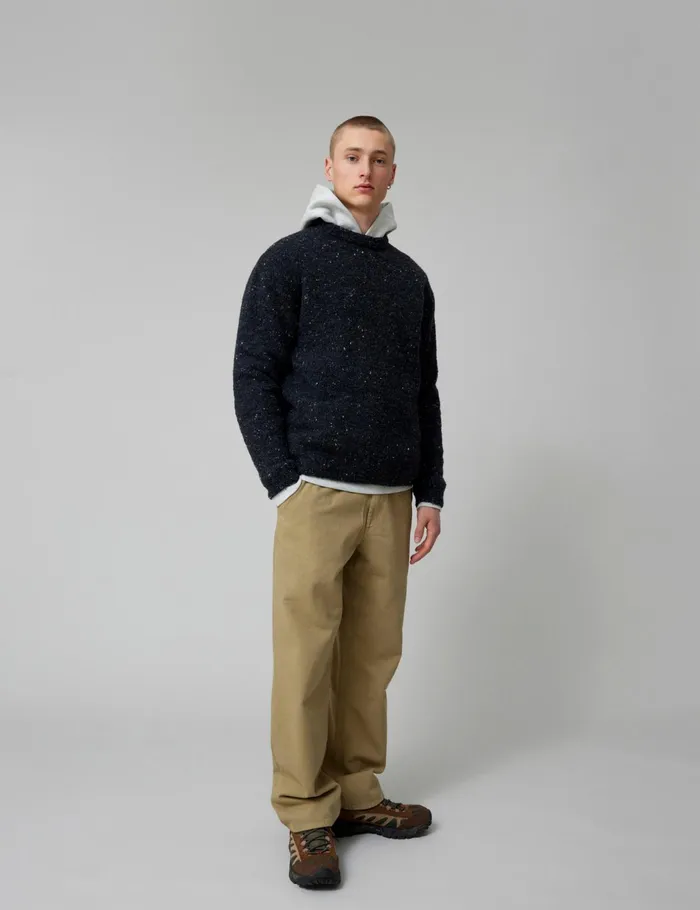 Fort Sweatshirts MOSS MERINO KNIT Dark Grey Mlange 8211 Men