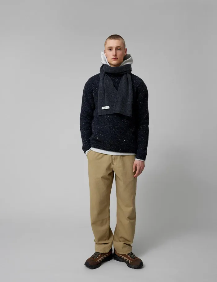 Fort Sweatshirts MOSS MERINO KNIT Dark Grey Mlange 8211 Men