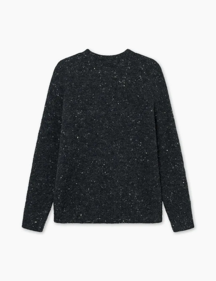 Fort Sweatshirts MOSS MERINO KNIT Dark Grey Mlange 8211 Men