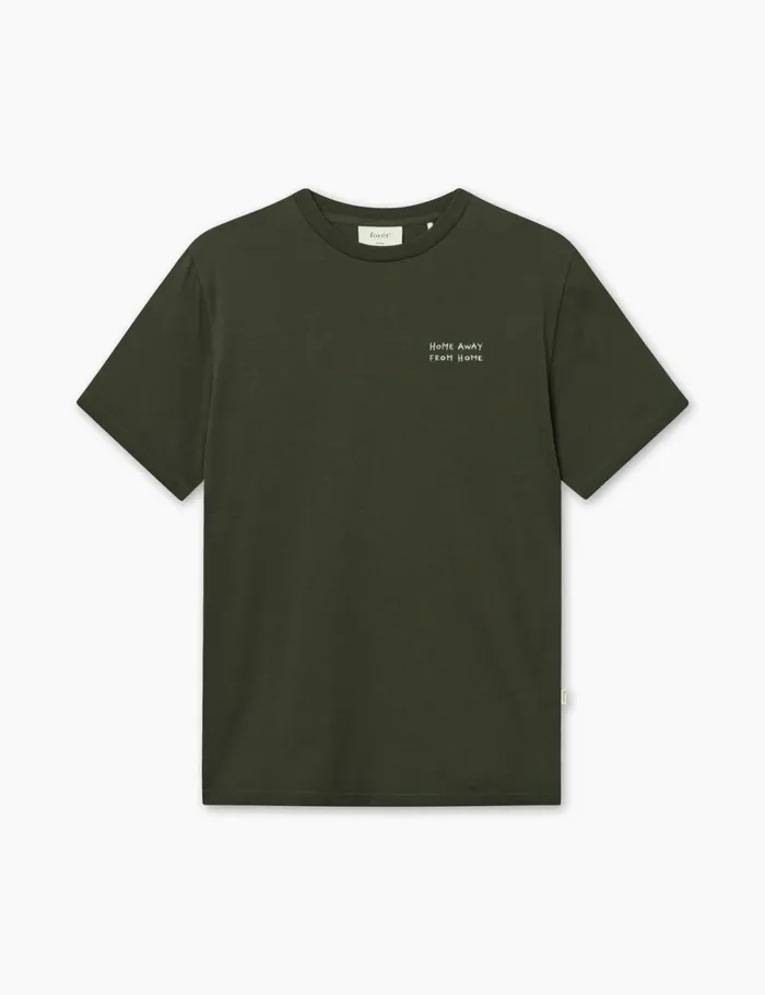 Fort TShirts ABODE EMBROIDERY TSHIRT Dark Mosscloud 8211 Men
