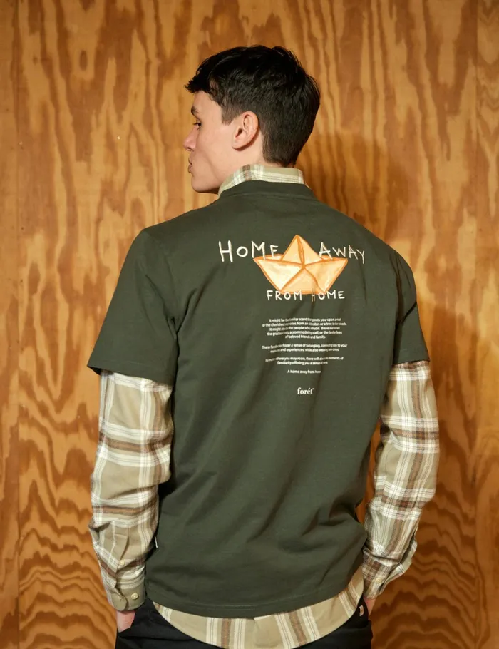 Fort TShirts ABODE EMBROIDERY TSHIRT Dark Mosscloud 8211 Men Fort TShirts ABODE EMBROIDERY TSHIRT Dark Mosscloud 8211 Men