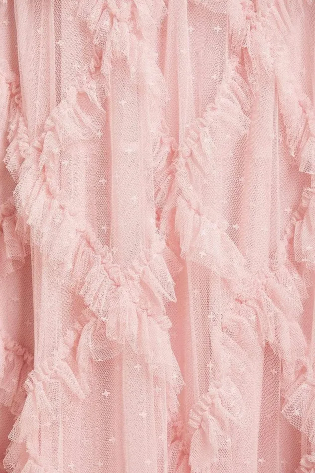 Genevieve Ruffle Gown Pink Women Needle and Thread Dresses