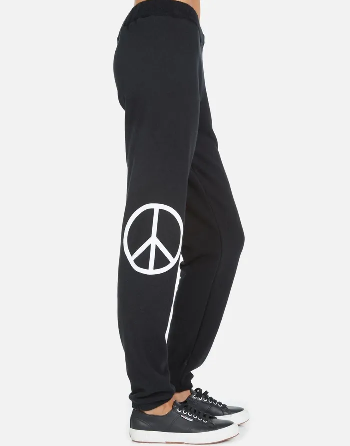 Gia Skull Peace Hand Black Women039s Lauren Moshi Long Sweatpants