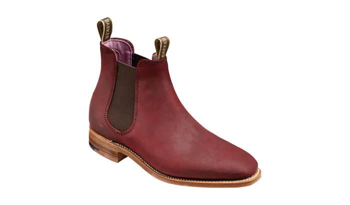 Gina 8211 Plum Waxy Suede Women Barker Shoes Womens Boots