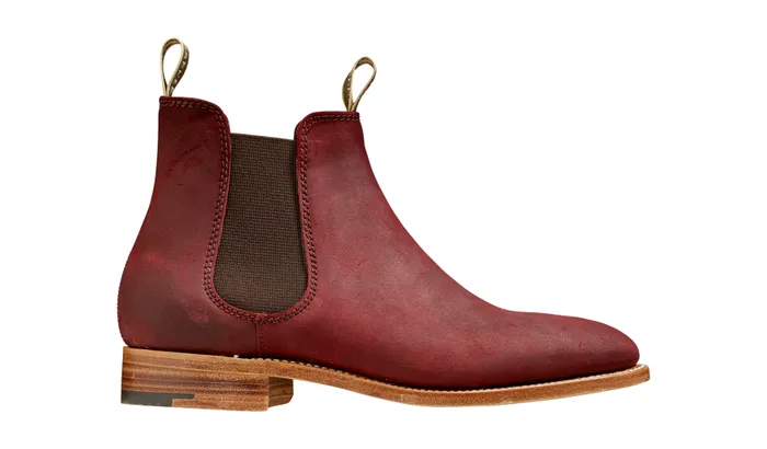 Gina 8211 Plum Waxy Suede Women Barker Shoes Womens Boots