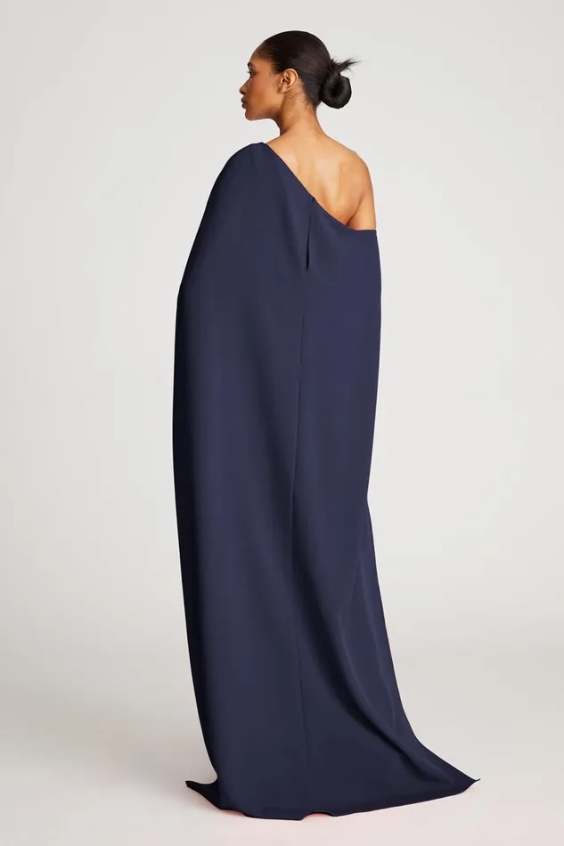 Gowns Women Halston Elycia Gown In Stretch Crepe Navy