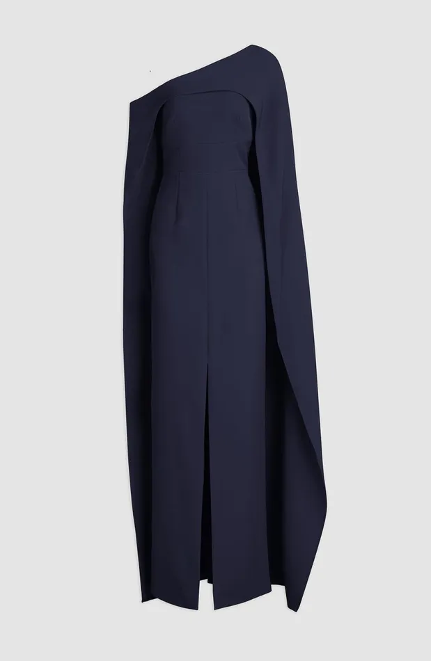 Gowns Women Halston Elycia Gown In Stretch Crepe Navy