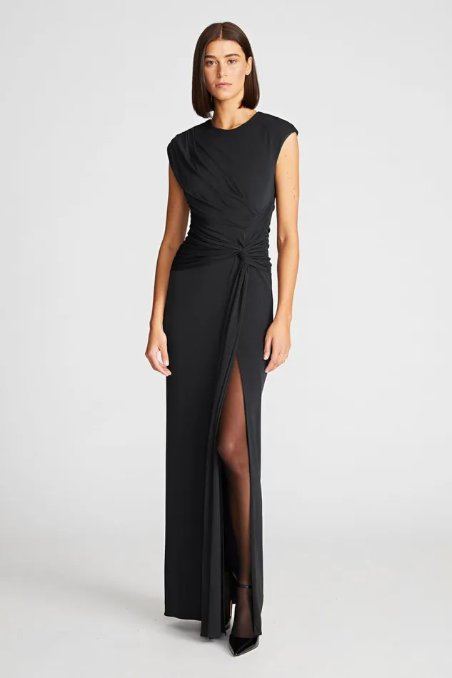 Gowns Women Halston Giovanna Gown In Matte Jersey Black