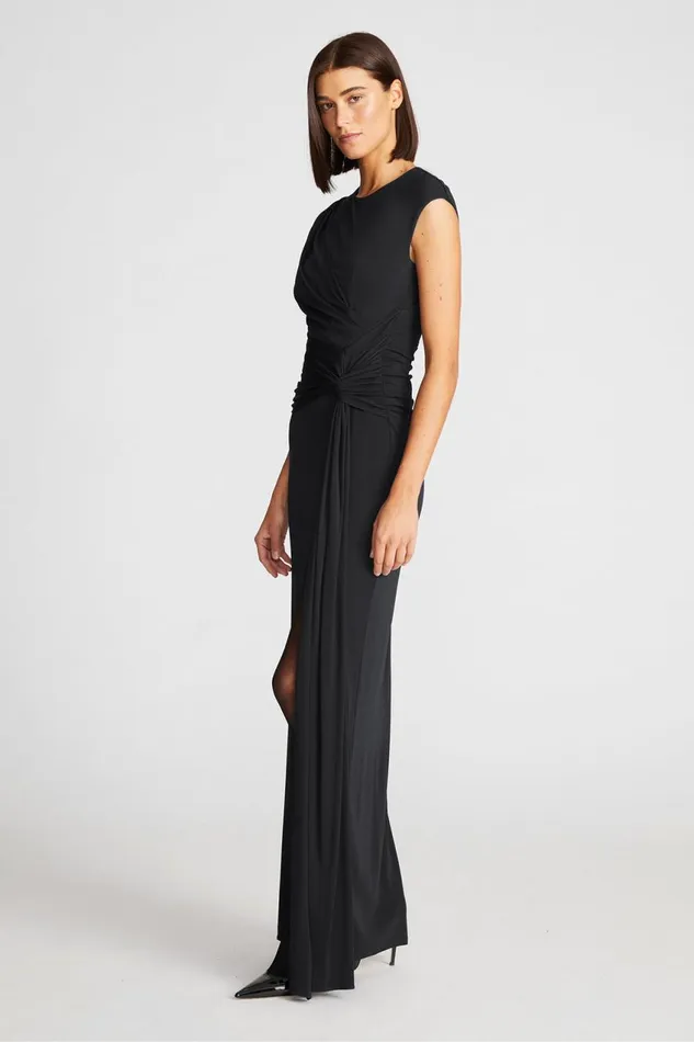Gowns Women Halston Giovanna Gown In Matte Jersey Black