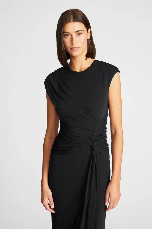 Gowns Women Halston Giovanna Gown In Matte Jersey Black