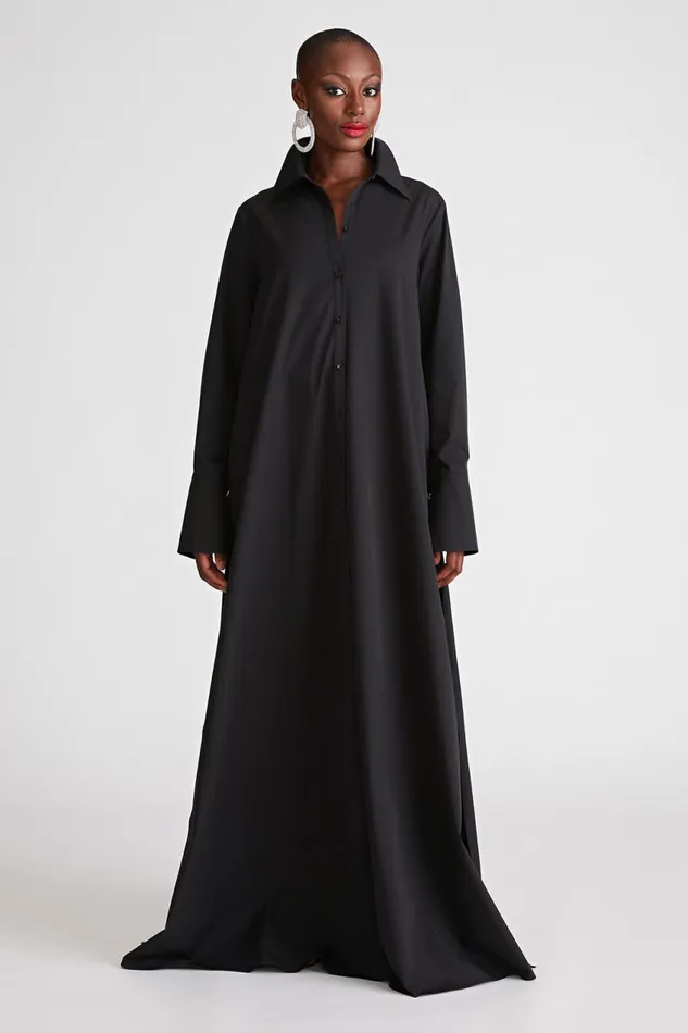 Gowns Women Halston Imari Gown In Poplin Black