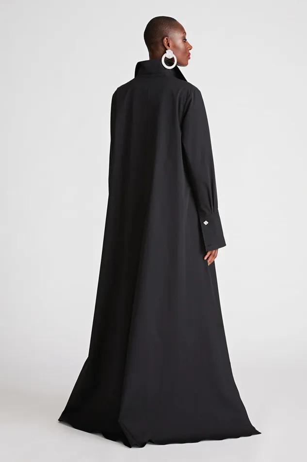 Gowns Women Halston Imari Gown In Poplin Black