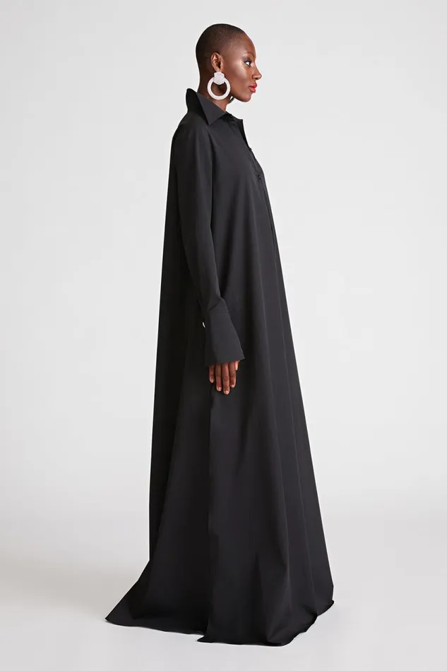 Gowns Women Halston Imari Gown In Poplin Black