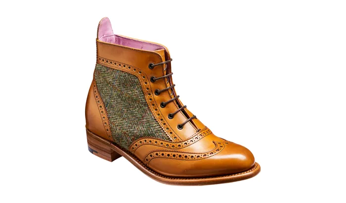 Grace 8211 Cedar Calf Green Tweed Women Barker Shoes Womens Brogues