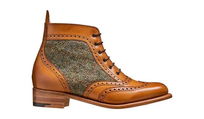 Grace 8211 Cedar Calf Green Tweed Women Barker Shoes Womens Brogues