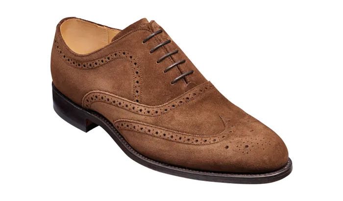 Hampstead 8211 Castagnia Suede Men Barker Shoes Mens Brogues