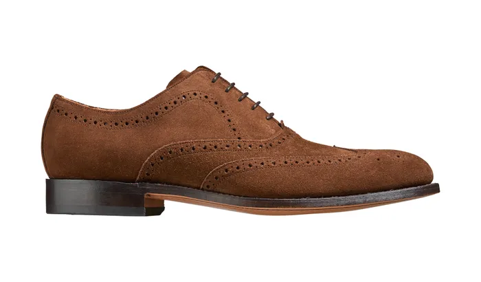 Hampstead 8211 Castagnia Suede Men Barker Shoes Mens Brogues