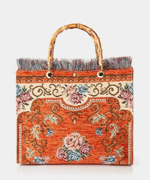 Handbags and Purses Joebrowns Apparel Fascinating Bamboo Carpet Bag Orange