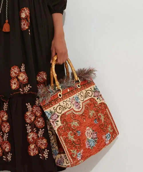 Handbags and Purses Joebrowns Apparel Fascinating Bamboo Carpet Bag Orange Handbags and Purses Joebrowns Apparel Fascinating Bamboo Carpet Bag Orange