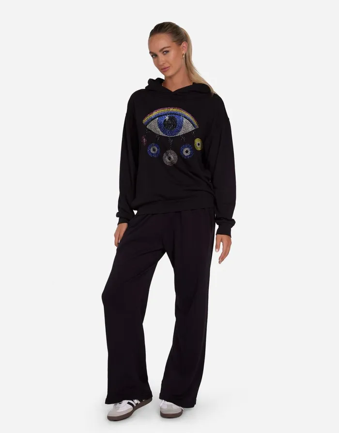 Harmony Crystal Rainbow Evil Eye Black Women039s Lauren Moshi Long Sleeve