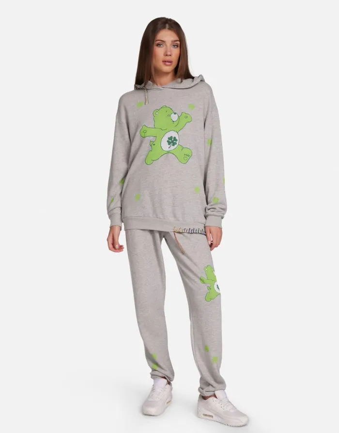 Harmony Good Luck Bear Heather Grey Women039s Lauren Moshi Hoodies