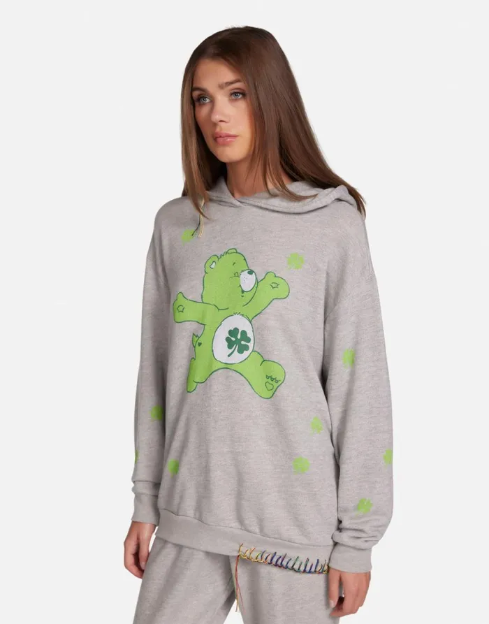 Harmony Good Luck Bear Heather Grey Women039s Lauren Moshi Hoodies