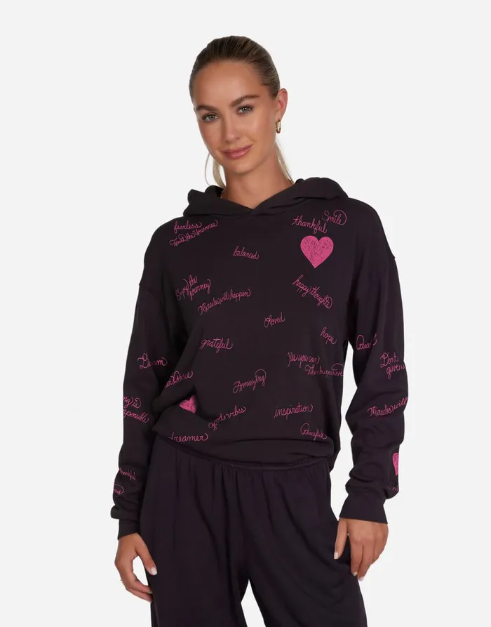 Harmony X Happy Thoughts Onyx Women039s Lauren Moshi Hoodies