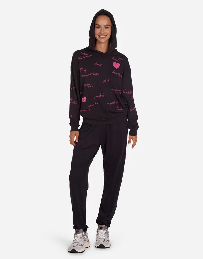 Harmony X Happy Thoughts Onyx Women039s Lauren Moshi Hoodies