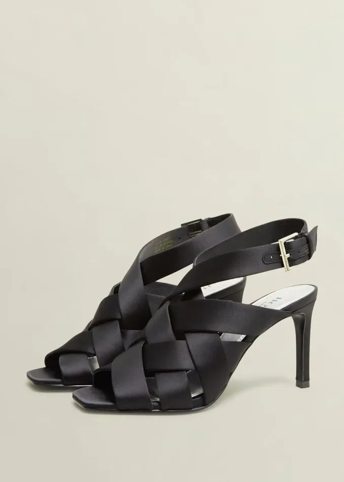 Heels Women HOBBS Velma Satin Sandals Black
