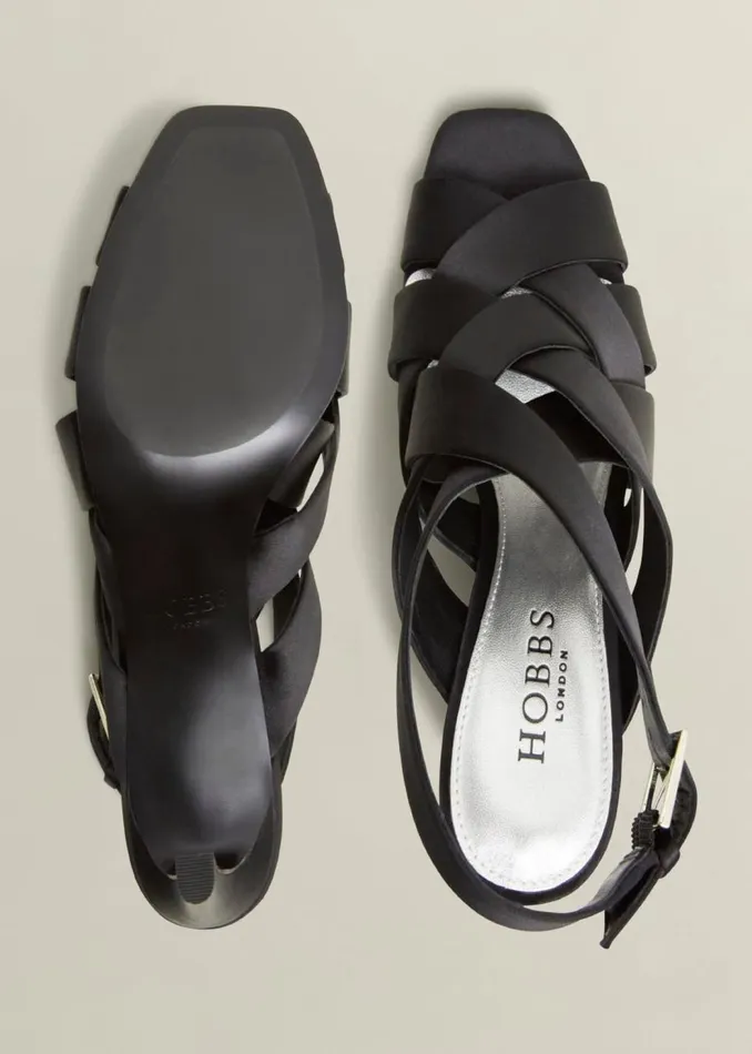Heels Women HOBBS Velma Satin Sandals Black