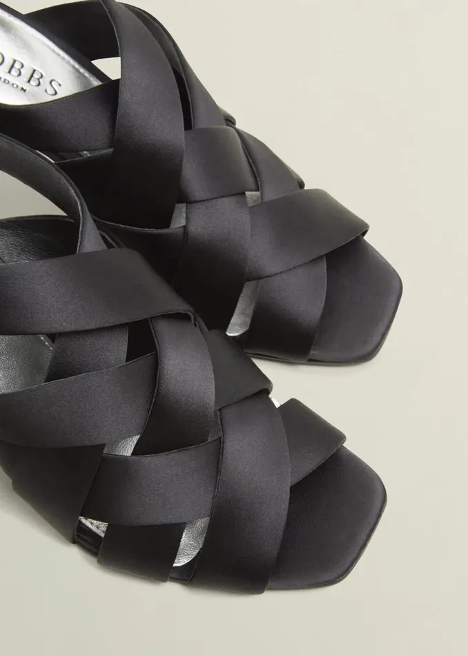 Heels Women HOBBS Velma Satin Sandals Black
