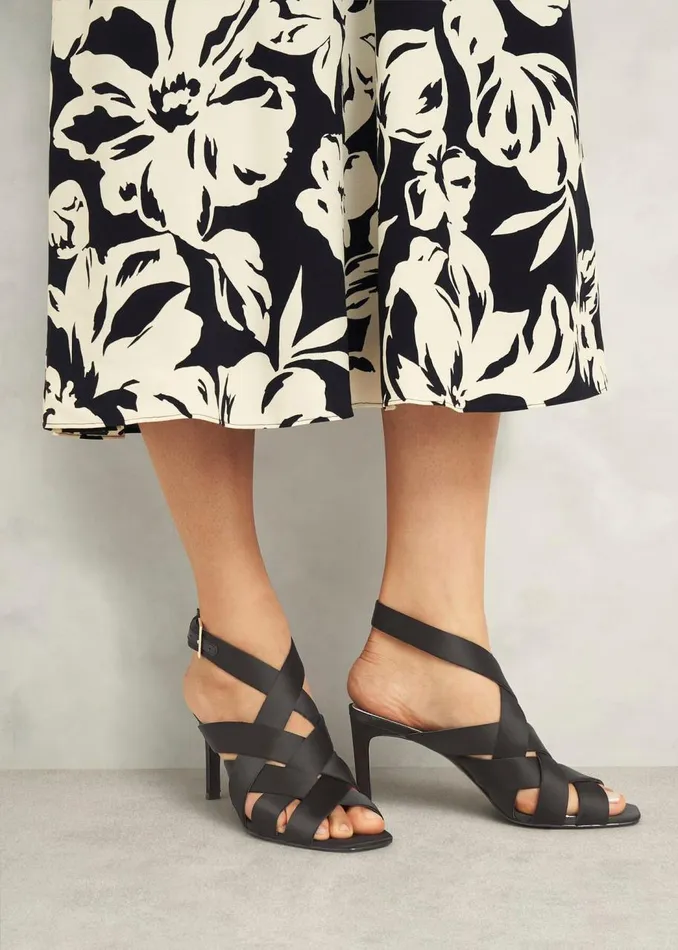 Heels Women HOBBS Velma Satin Sandals Black