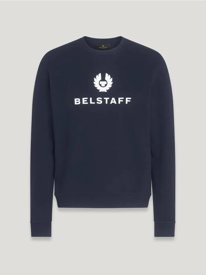 Hoodies and Sweatshirts Men Belstaff Belstaff Signature Crewneck Sweatshirt Dark Ink