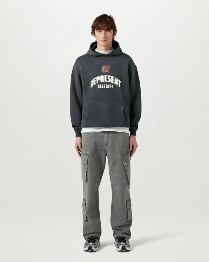 Hoodies and Sweatshirts Men Belstaff Belstaff X Represent Flame Phoenix Hoodie Shadow