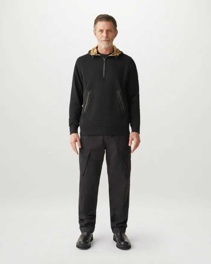 Hoodies and Sweatshirts Men Belstaff Centenary Hooded Sweatshirt Black British Khaki Hoodies and Sweatshirts Men Belstaff Centenary Hooded Sweatshirt Black British Khaki