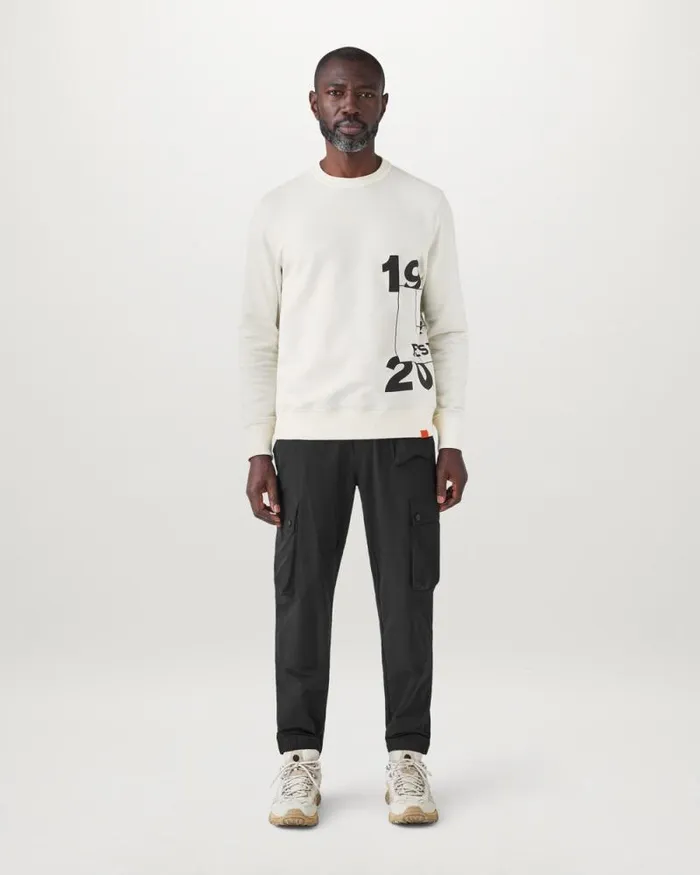 Hoodies and Sweatshirts Men Belstaff Centenary Logo Sweatshirt Chalk British Khaki