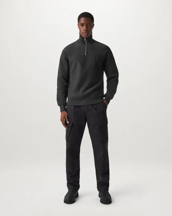 Hoodies and Sweatshirts Men Belstaff Hockley Quarter Zip Sweatshirt Black Hoodies and Sweatshirts Men Belstaff Hockley Quarter Zip Sweatshirt Black