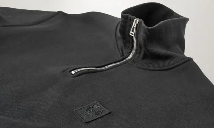 Hoodies and Sweatshirts Men Belstaff Hockley Quarter Zip Sweatshirt Black Hoodies and Sweatshirts Men Belstaff Hockley Quarter Zip Sweatshirt Black