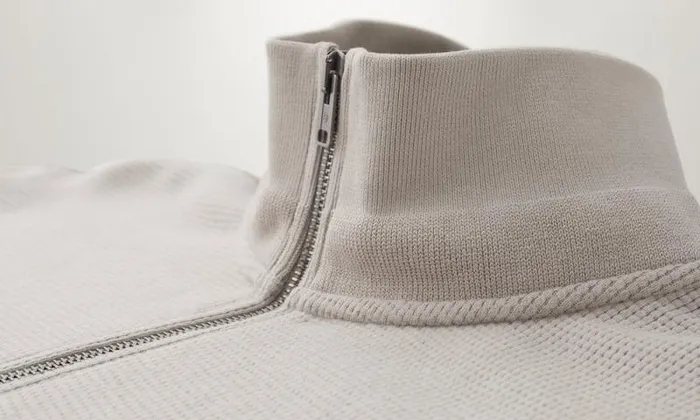 Hoodies and Sweatshirts Men Belstaff Works Quarter Zip Sweatshirt Chrome Grey