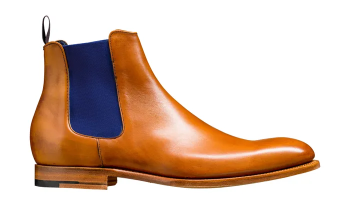 Hopper 8211 Cedar Calf Navy Elastic Men Barker Shoes Mens Boots