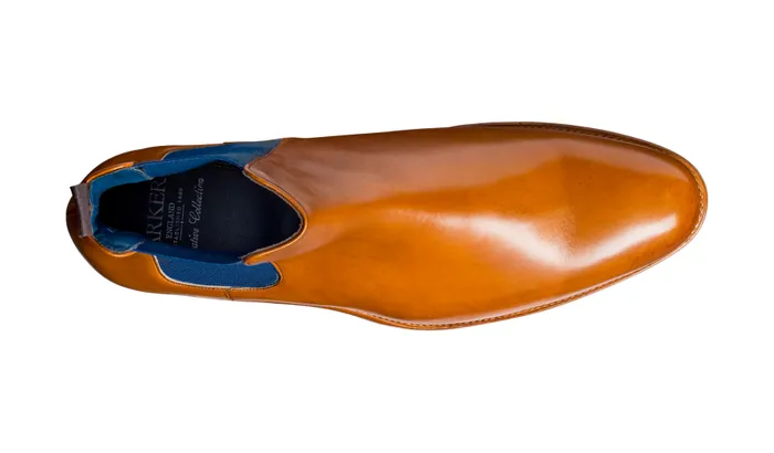 Hopper 8211 Cedar Calf Navy Elastic Men Barker Shoes Mens Boots