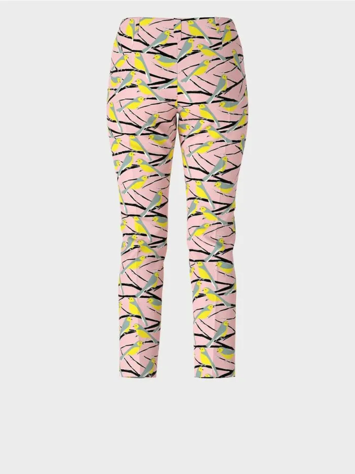 Hosen Damen Marc Cain Pants SYDNEY Im VogelDessin Soft Powder Pink