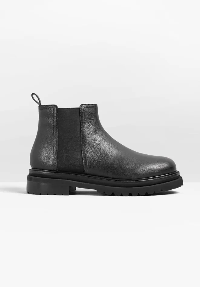 Hush Boots Women Bailey Leather Boots Black