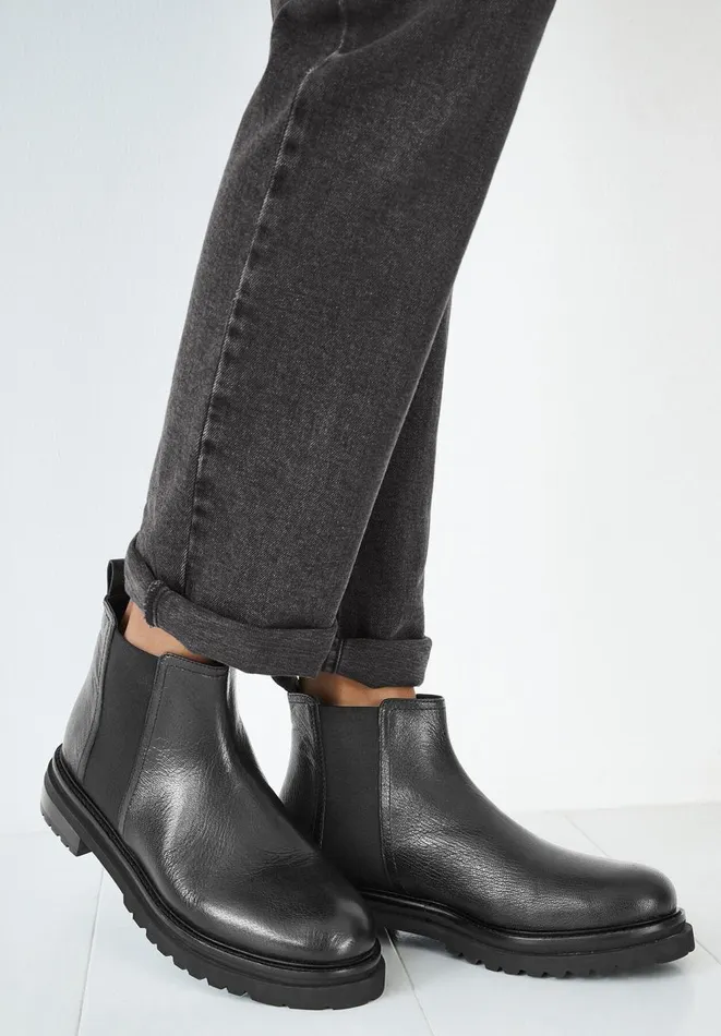 Hush Boots Women Bailey Leather Boots Black