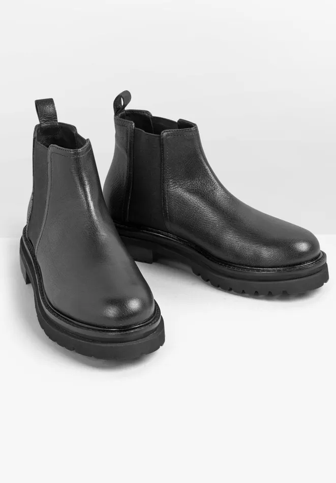 Hush Boots Women Bailey Leather Boots Black