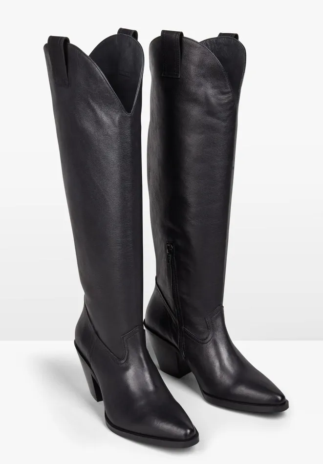Hush Boots Women Selby Leather Boots Black Hush Boots Women Selby Leather Boots Black
