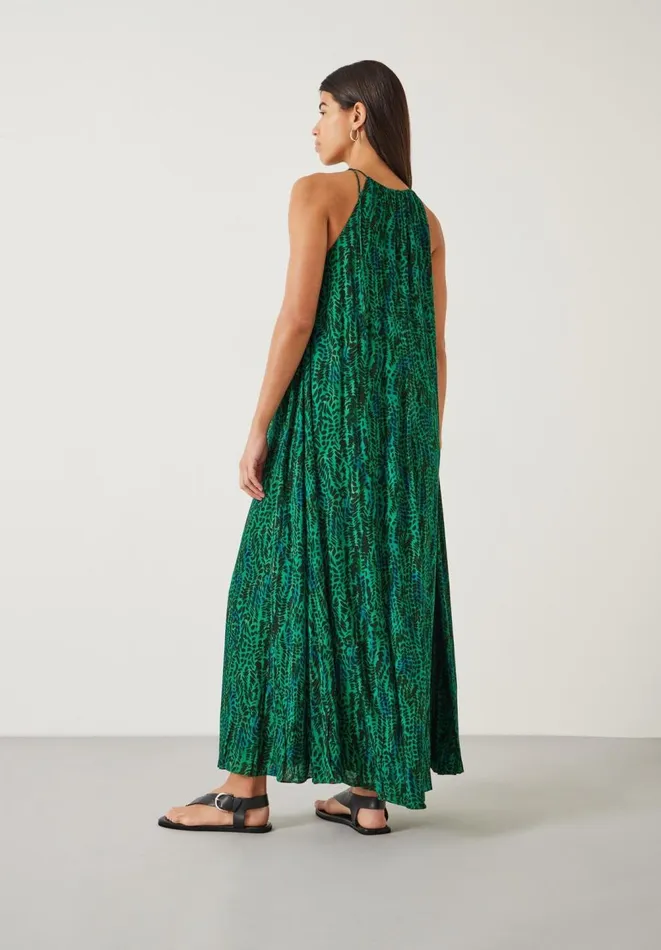 Hush Dresses Women Cassie Relaxed Halter Neck Maxi Dress Watercolour Animal Green Hush Dresses Women Cassie Relaxed Halter Neck Maxi Dress Watercolour Animal Green