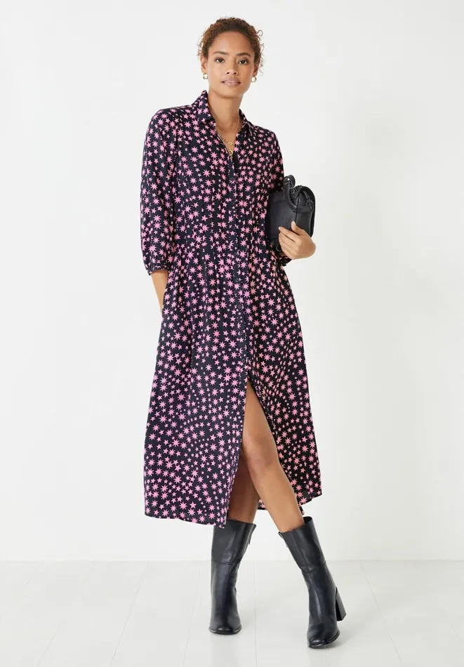 Hush Dresses Women Cindy Shirt Dress Bright Star Navypink
