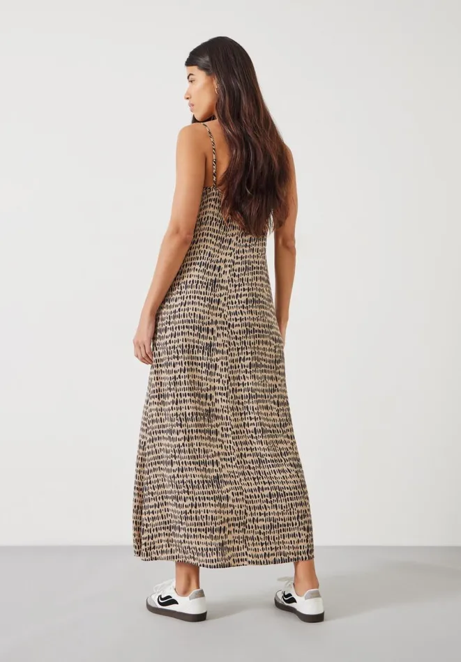 Hush Dresses Women Eloise Printed Maxi Slip Dress Contrast Mark Neutral