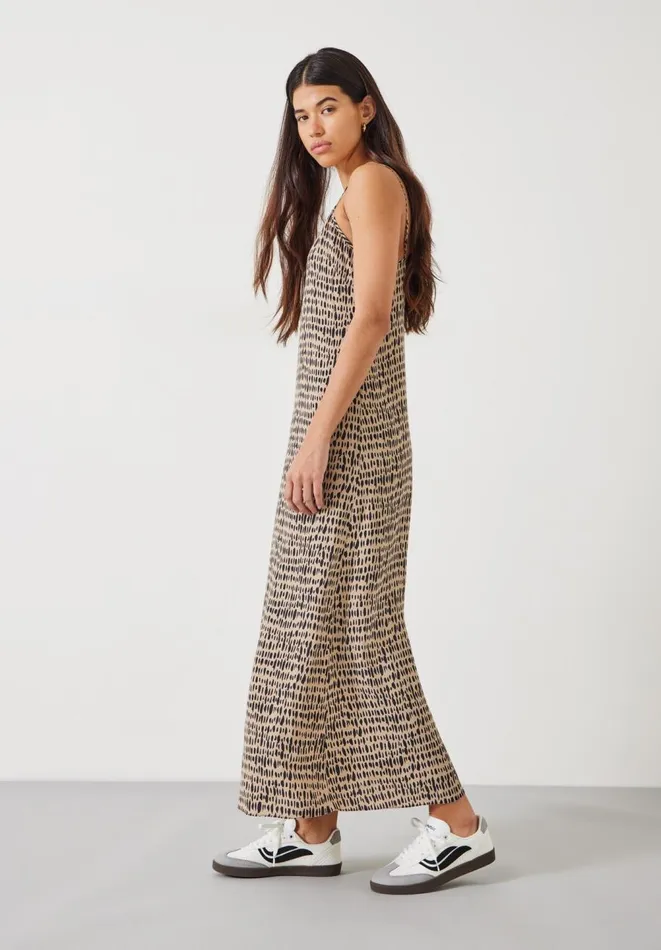 Hush Dresses Women Eloise Printed Maxi Slip Dress Contrast Mark Neutral